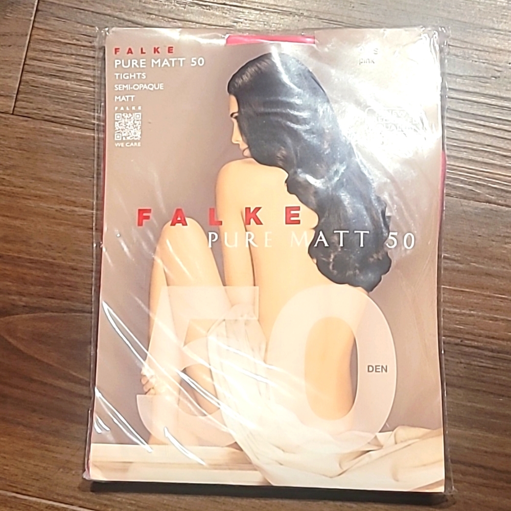 FALKE Pure Matt 50 Tights Pink Color New